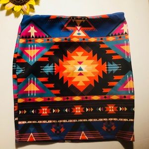 Graphic Print Mini Skirt